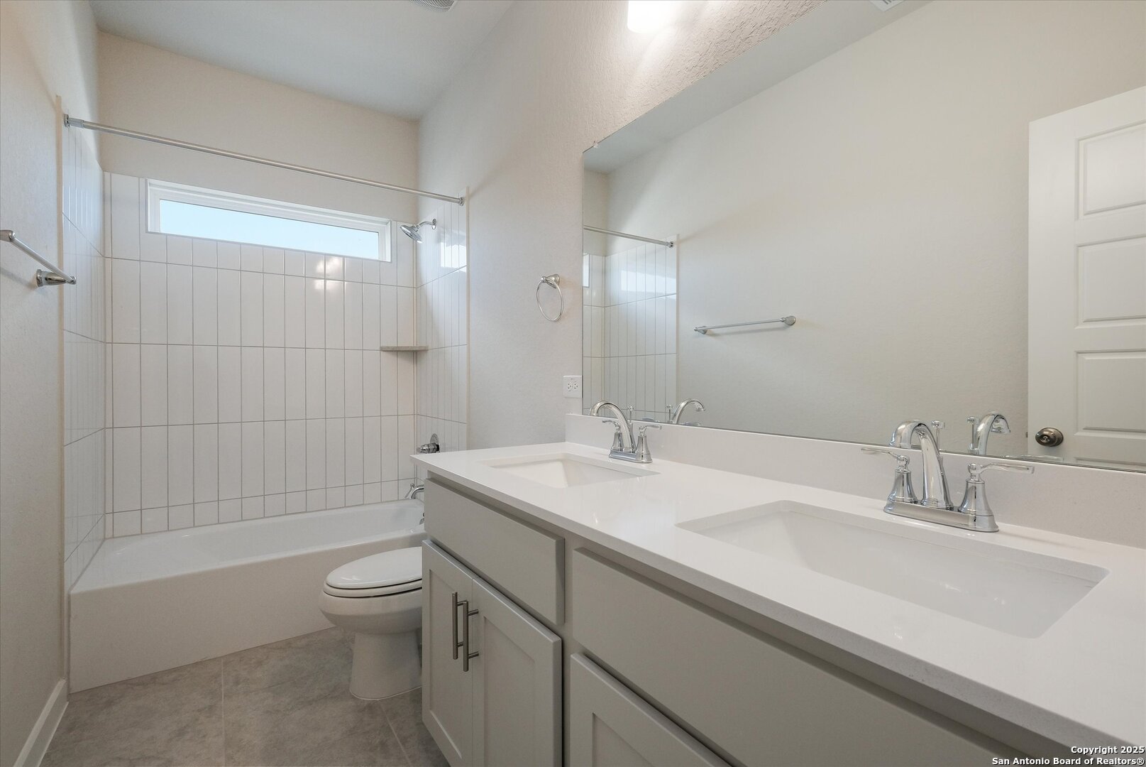 444 Foxbrook Way Cibolo, TX 78108 - Photo 21 of 32 a bathroom with a sink a toilet and shower