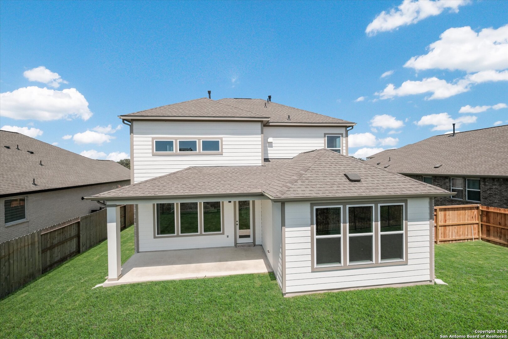 444 Foxbrook Way Cibolo, TX 78108 - Photo 25 of 32 a front view of a house with a yard