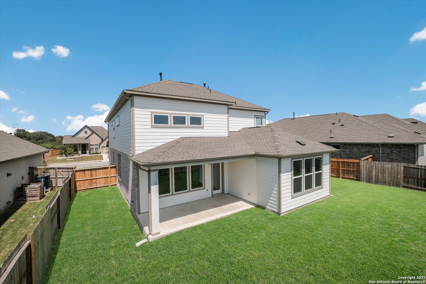 444 Foxbrook Way Cibolo, TX 78108 - Photo 27 of 32 a front view of a house with a yard