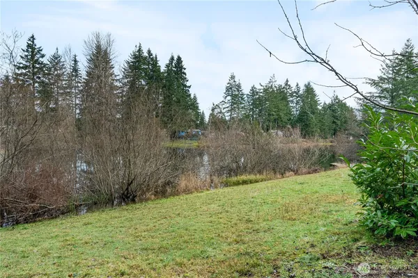 a view of a lake with a mountain view