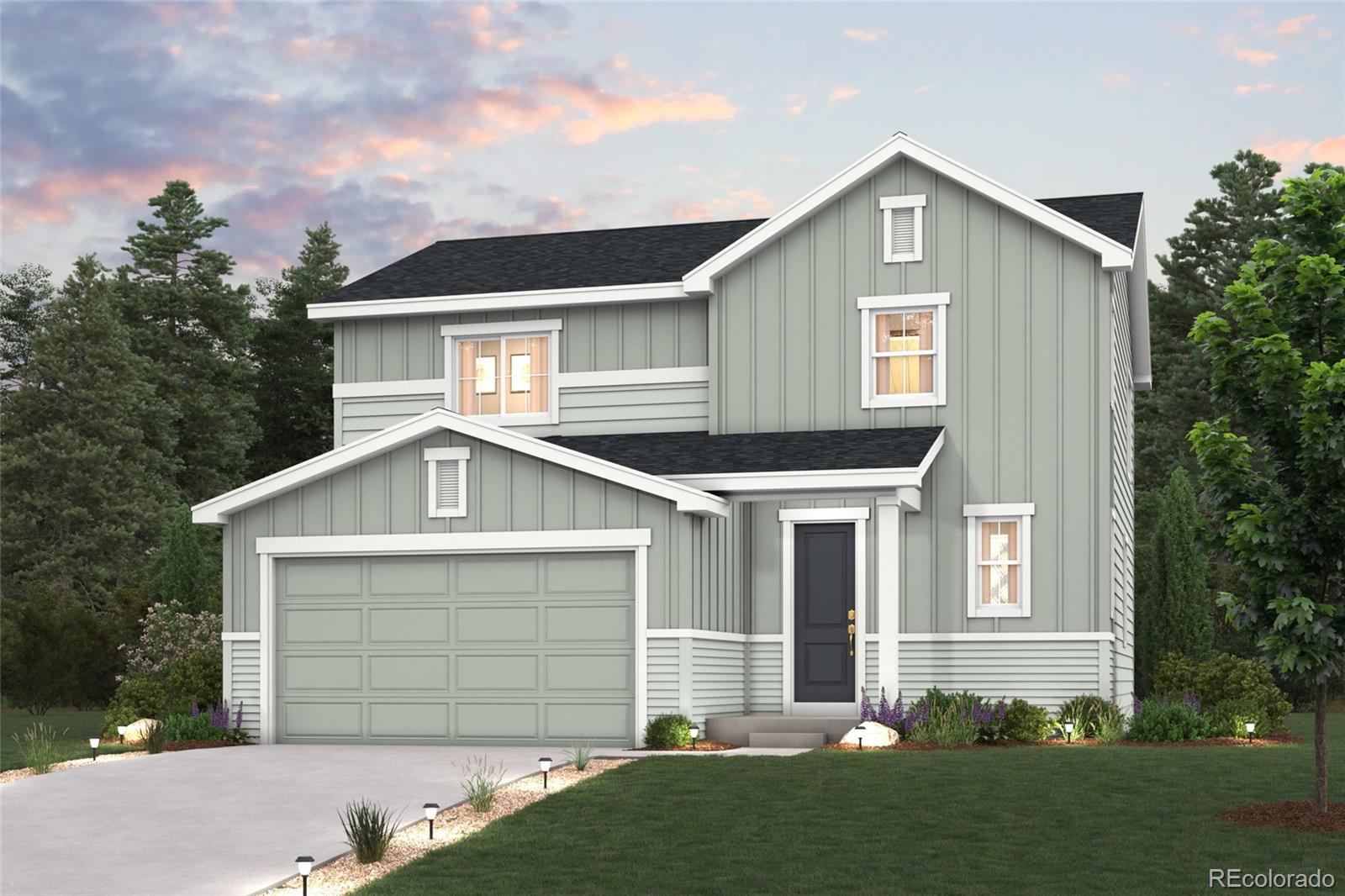 4275 Gozzer Ranch Drive Elizabeth, CO 80107 - Photo 1 of 4 a front view of a house with a yard