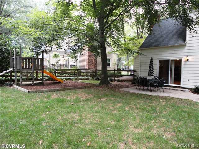10649 Honey Tree Road Richmond, VA 23235 - Photo 12 of 12 Yard/Garden - You can watch kids playing in the spacious back yard through the new sliding patio doors. A storage shed is included.