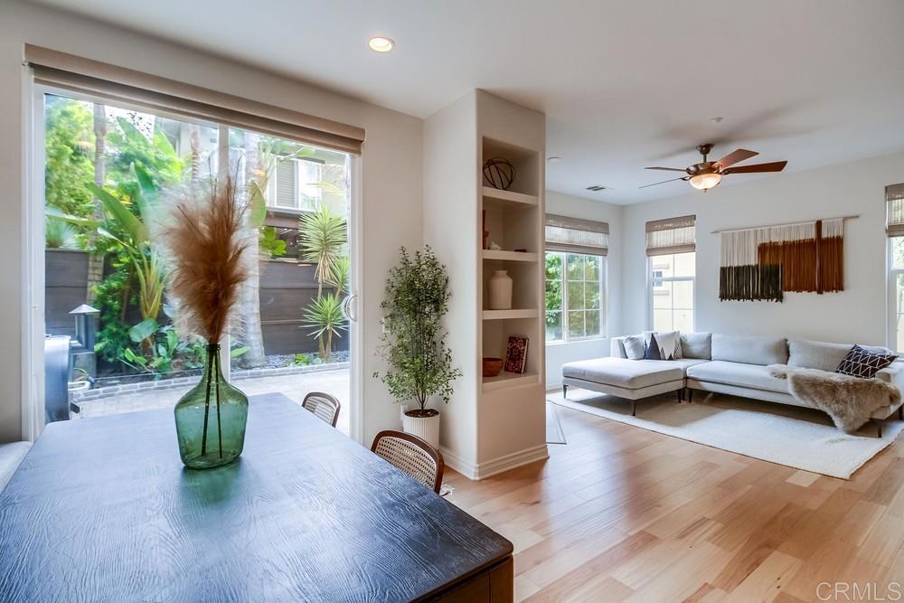 501 Beach Street Encinitas, CA 92024 - Photo 9 of 16 a living room with fireplace furniture and a large window