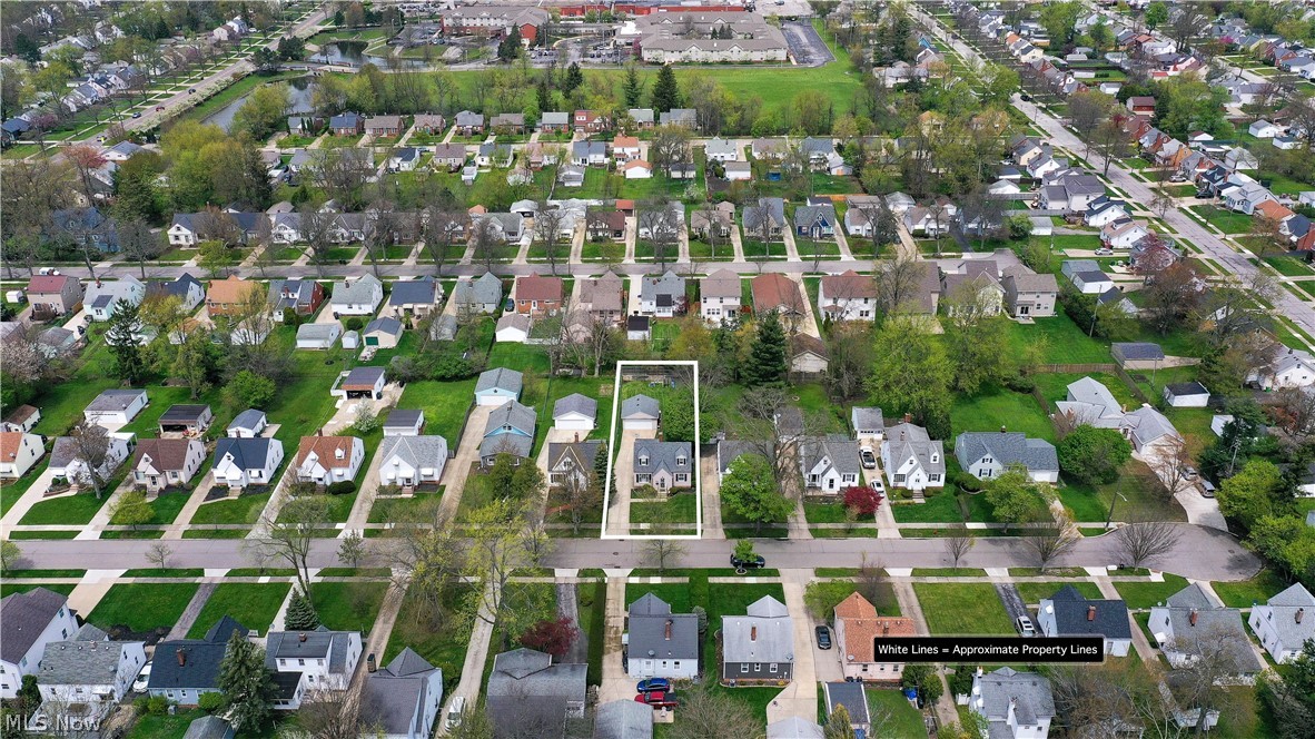 5695 Shawnee Road Cleveland, OH 44124 - Photo 30 of 31 Aerial View - White Lines are Approximate Property Lines