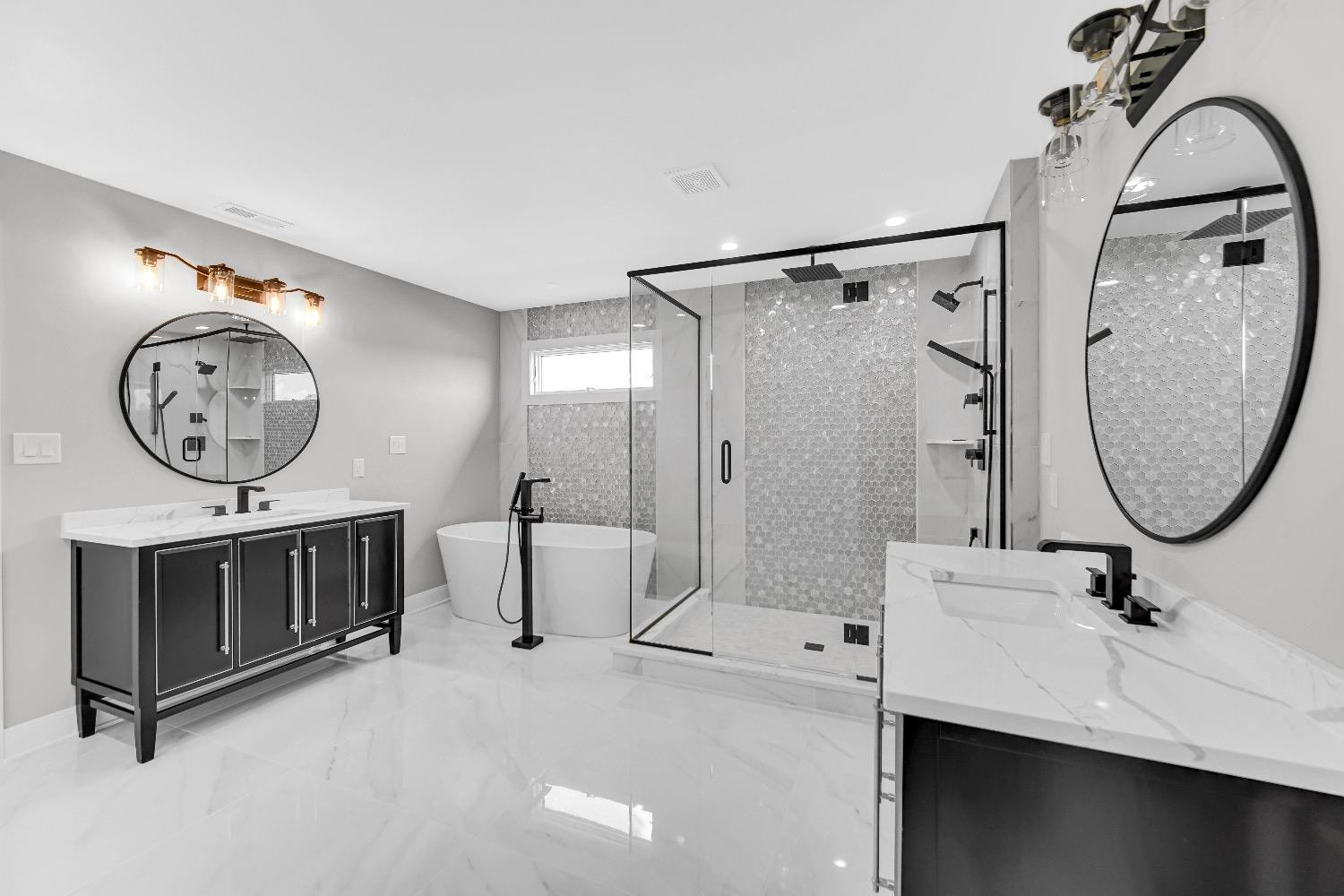 11039 Macedon Street Winfield, IN 46307 - Photo 20 of 36 a bathroom with a sink and a mirror