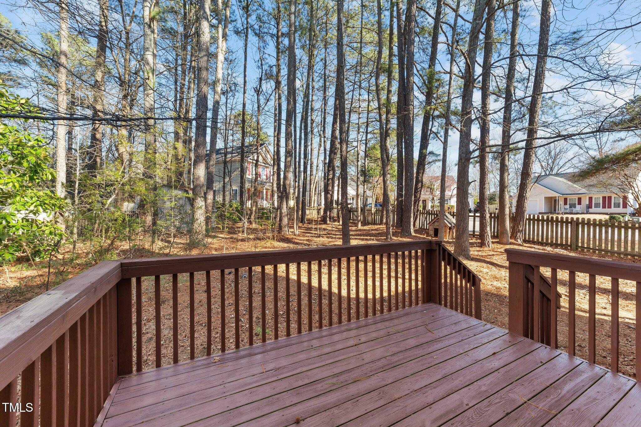 300 Pate Street Apex, NC 27502 - Photo 29 of 38 a view of a wooden deck