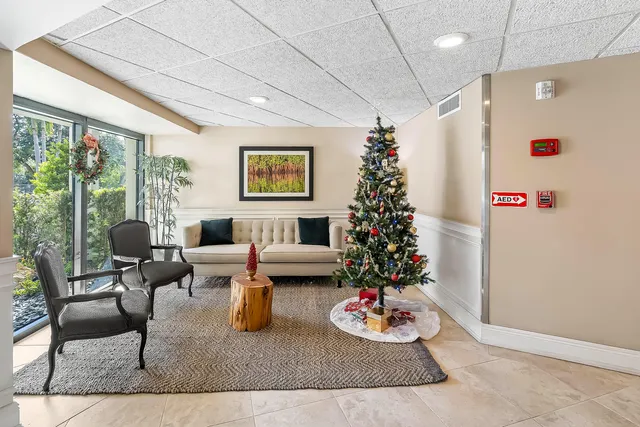 a view of a livingroom with wooden floor