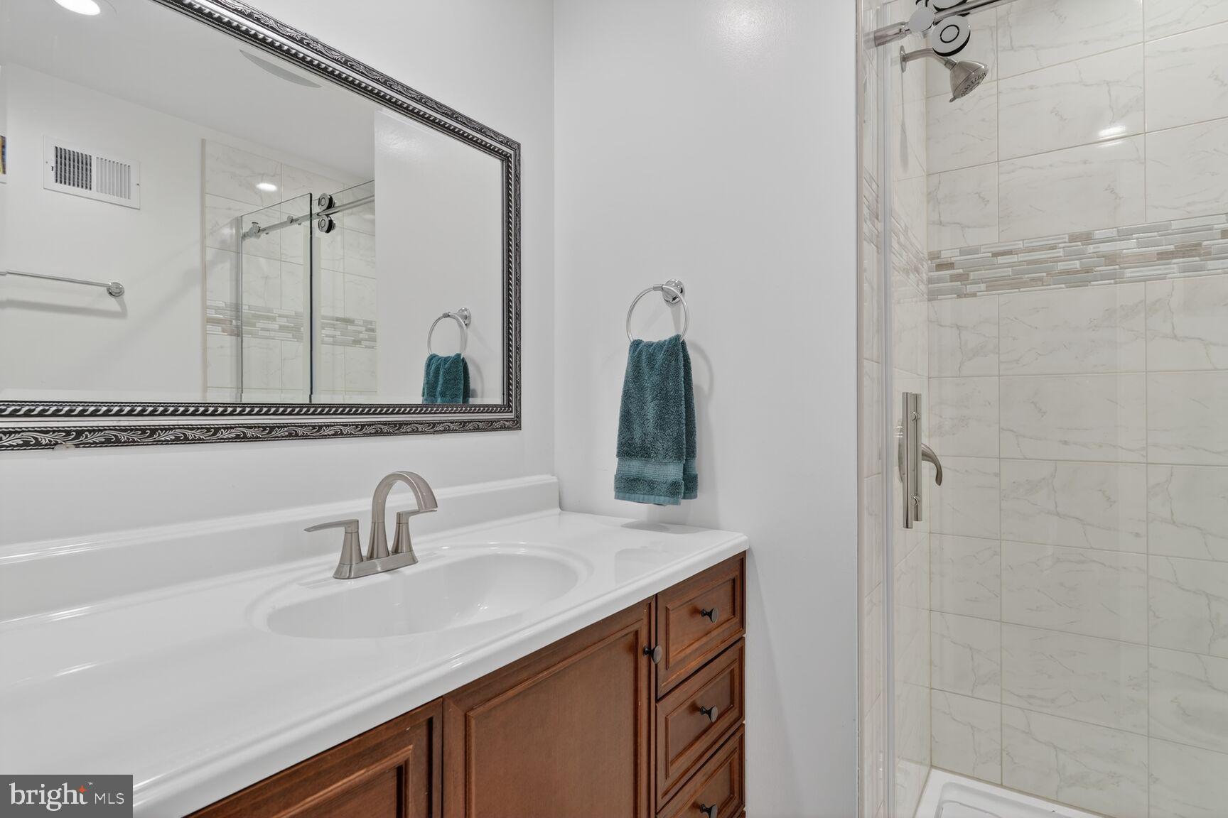 4406 Roundhill Road Alexandria, VA 22310 - Photo 18 of 48 a bathroom with a sink and a mirror