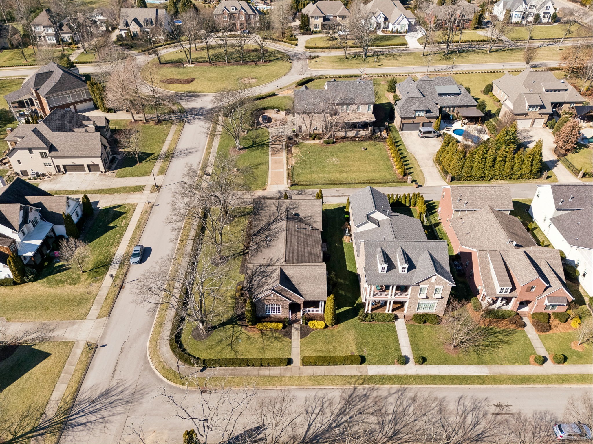 2525 Upper Hollow Road Thompson's Station, TN 37179 - Photo 73 of 79 an aerial view of residential houses with outdoor space