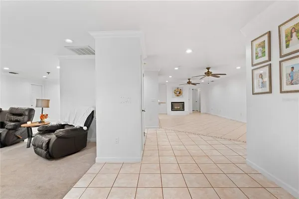 a room with furniture