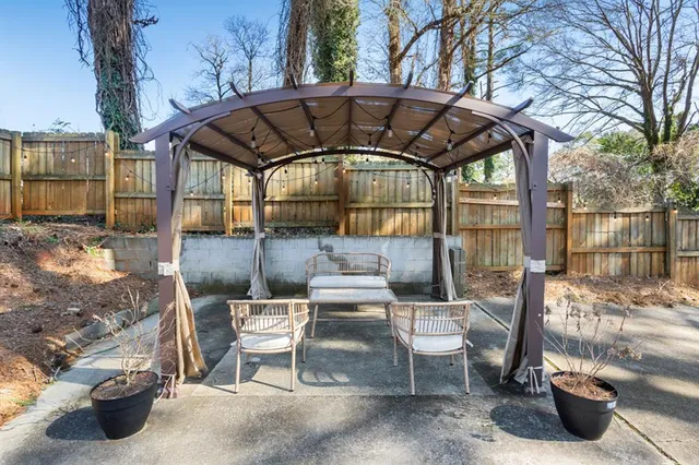 a backyard of a house