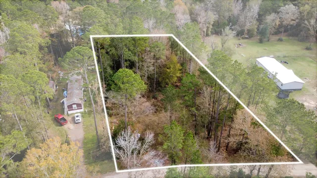 a view of a small yard from a balcony