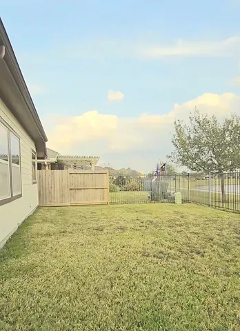 a view of outdoor space with a garden