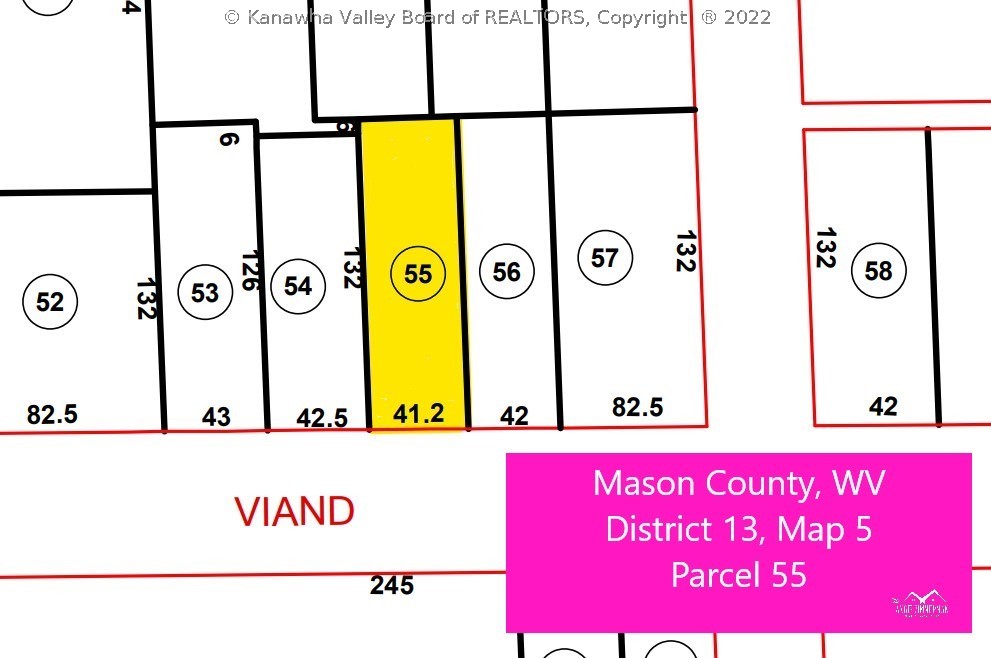 908 Viand Street Point Pleasant, WV 25550 - Photo 2 of 2 Mason County, WV
District 13, Map 5, Parcel 55