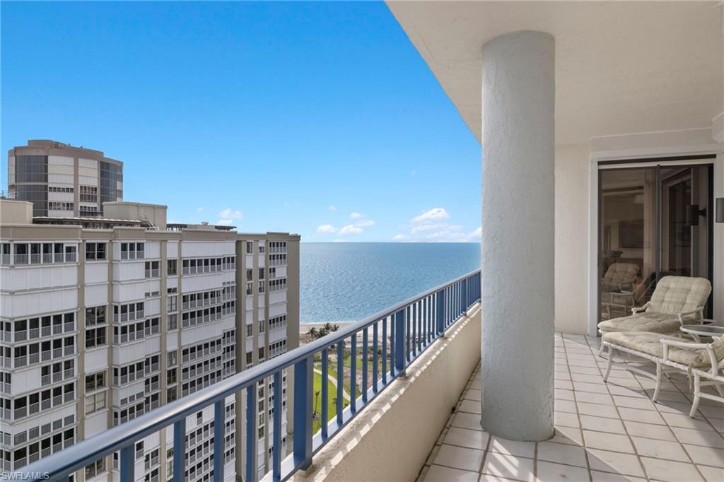 4451 Gulf Shore Boulevard North, Unit 2002 Naples, FL 34103 - Photo 22 of 42 a view of a balcony with seating space