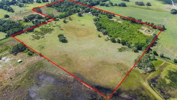 a view of a garden with an outdoor space