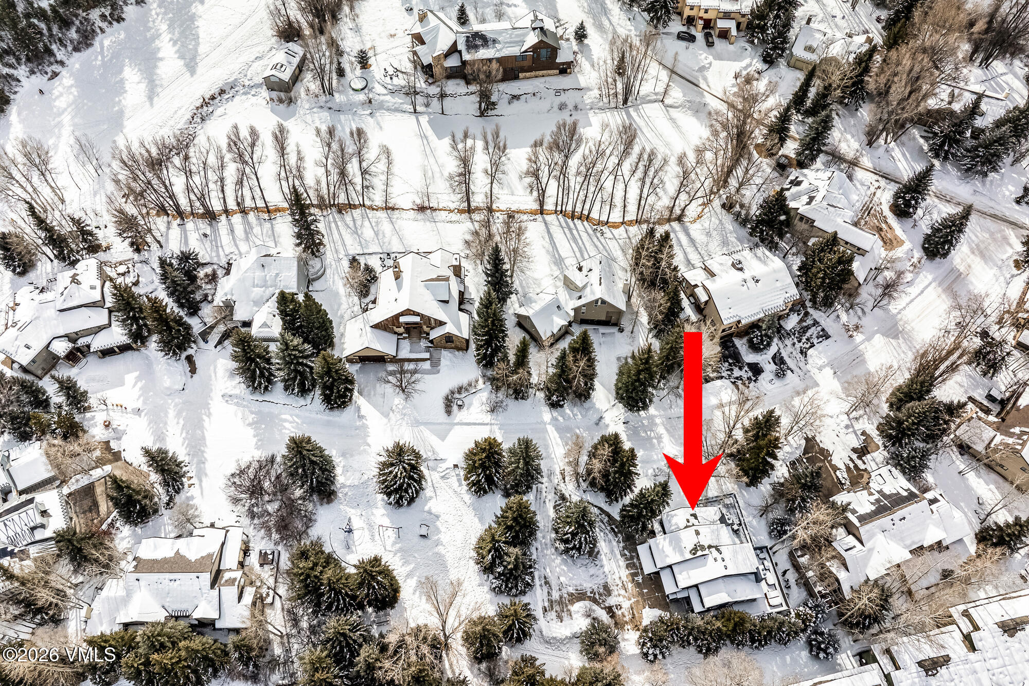 62 Trout Pond Lane, Unit SOUTH Avon, CO 81620 - Photo 34 of 38 aerial 6 arrow