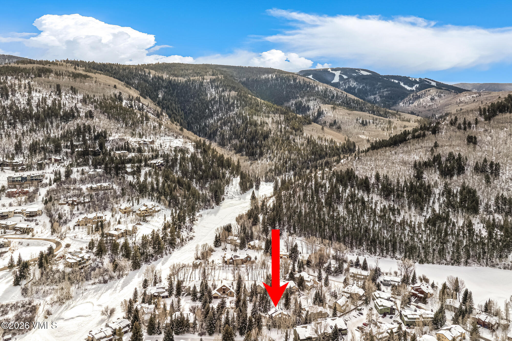 62 Trout Pond Lane, Unit SOUTH Avon, CO 81620 - Photo 38 of 38 aerial 4 arrow