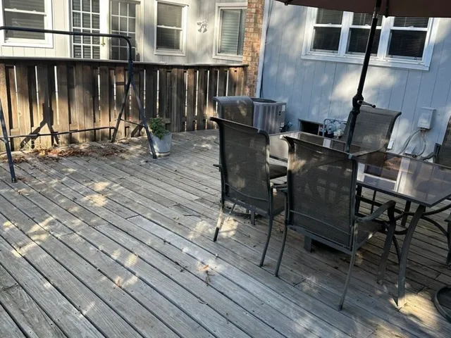 a view of a brick house with a window