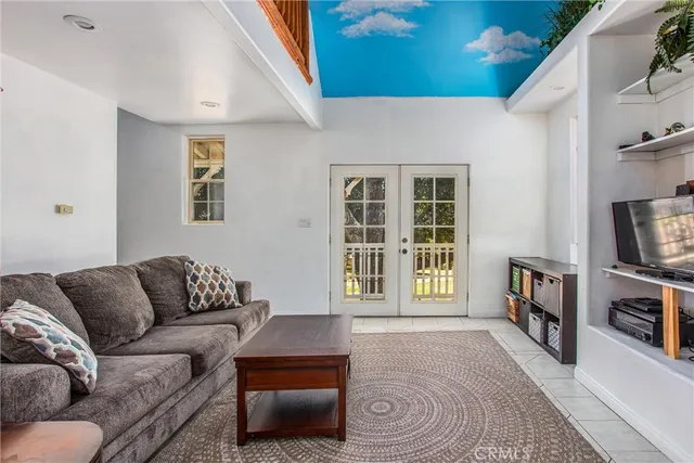 a view of a swimming pool with a lounge chair