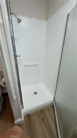 a bathroom with a tub