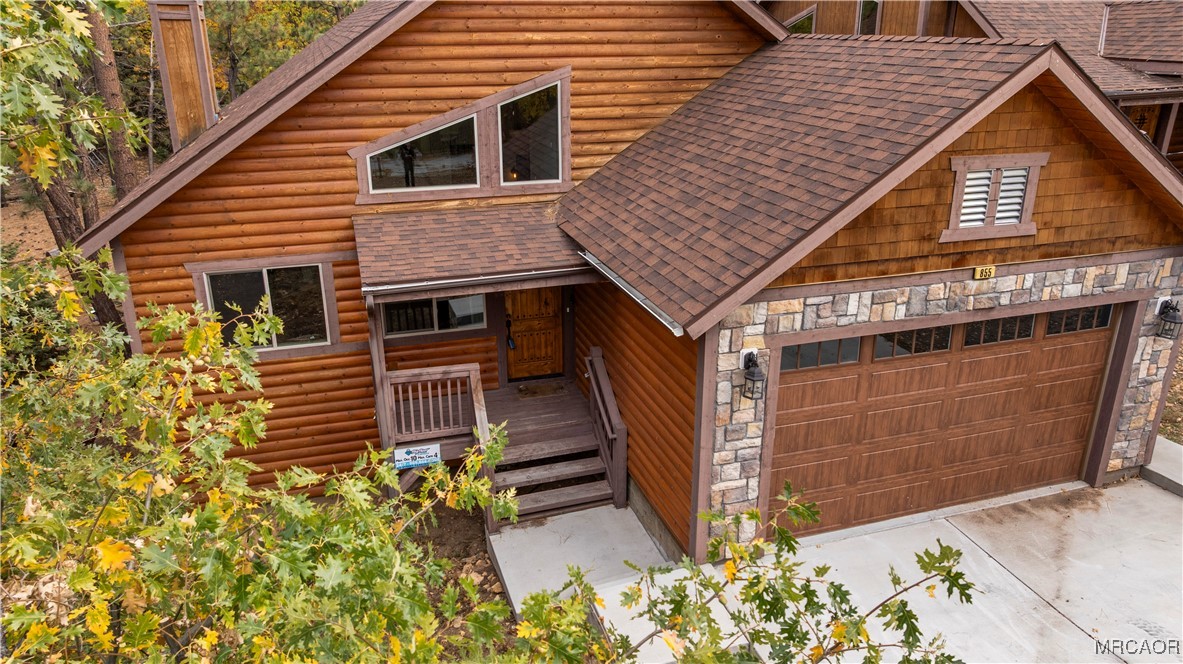 855 Conklin Road Big Bear Lake, CA 92315 - Photo 42 of 44 a view of a house with wooden fence