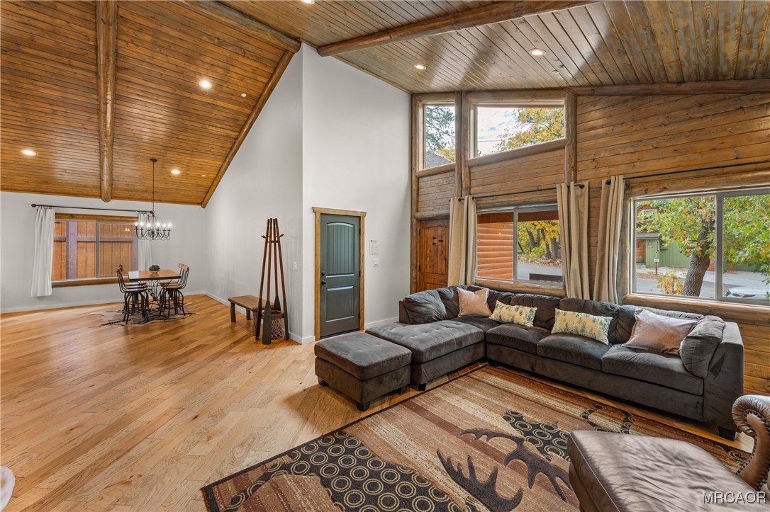 855 Conklin Road Big Bear Lake, CA 92315 - Photo 10 of 44 a living room with furniture and a large window
