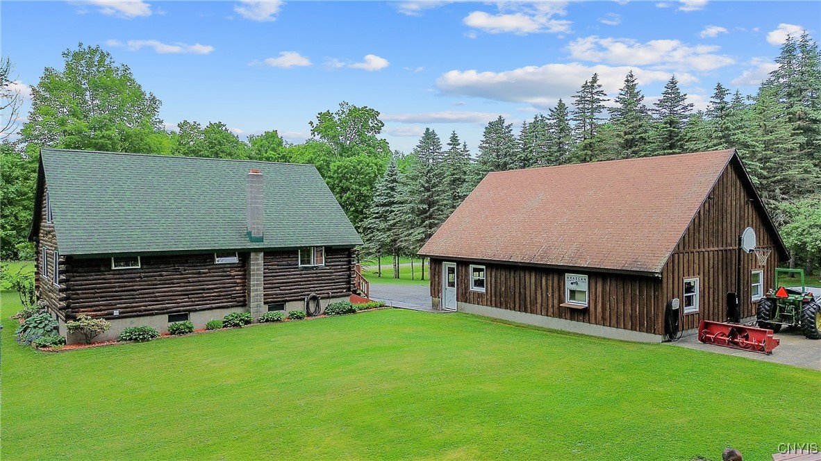 854 County Rte 19 Williamstown, NY 13493 - Photo 39 of 50 Drone shot of rear of home and garage