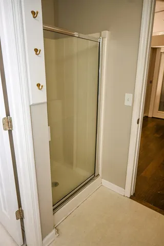 a view of balcony with furniture