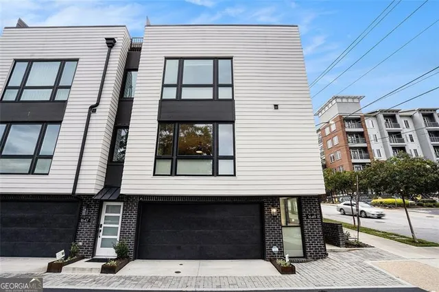 a house view with a garden space