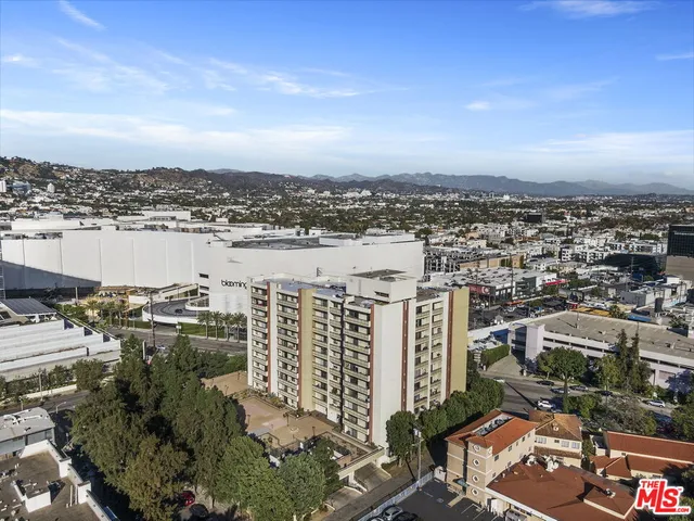 an aerial view of a city