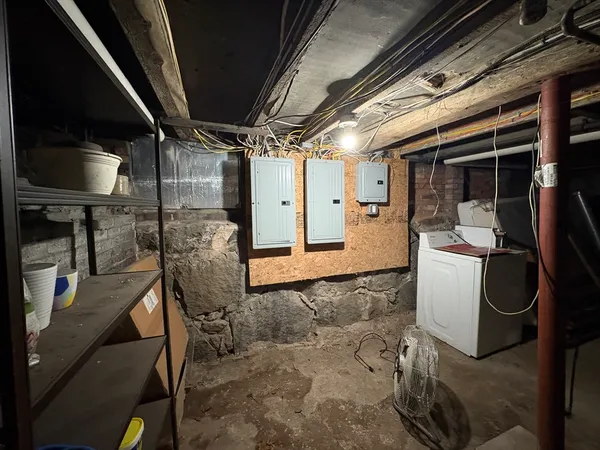 a room with storage and utility