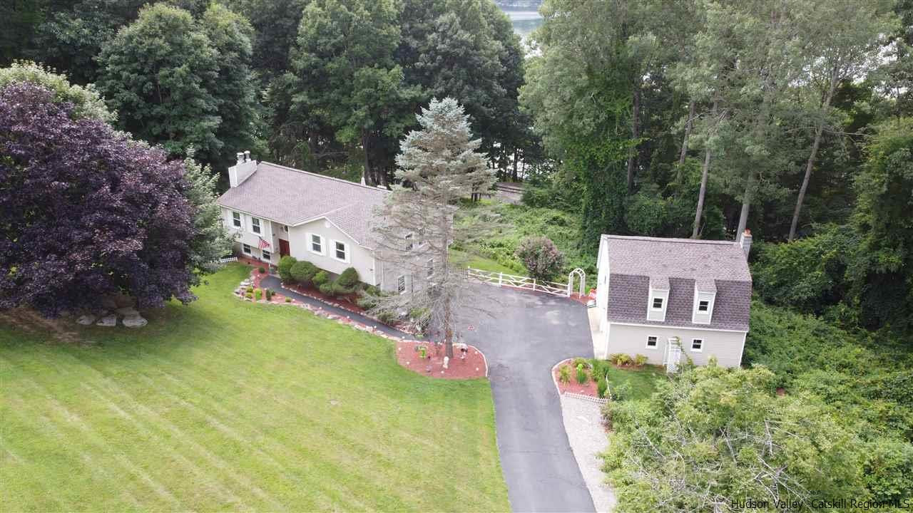 18 Maria Drive Holmes, NY 12531 - Photo 25 of 35 an aerial view of a house with a garden and swimming pool