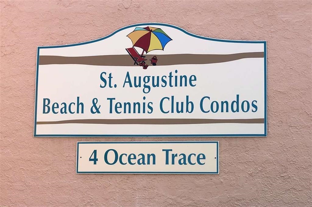 4 Ocean Trace Road, Unit 223 St. Augustine, FL 32080 - Photo 3 of 41 a close up of a street sign