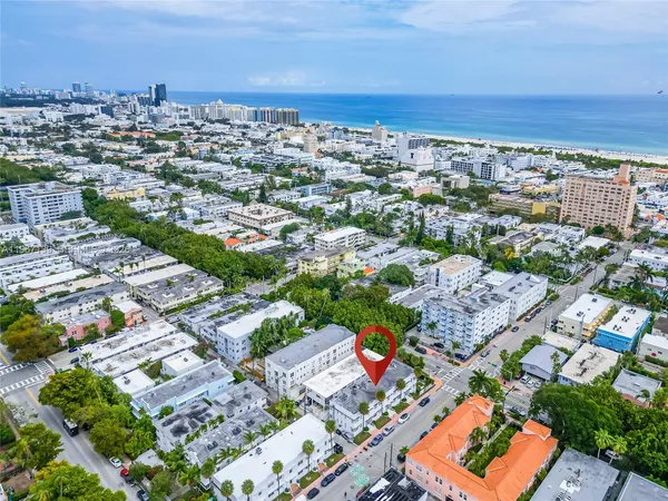 an aerial view of a city