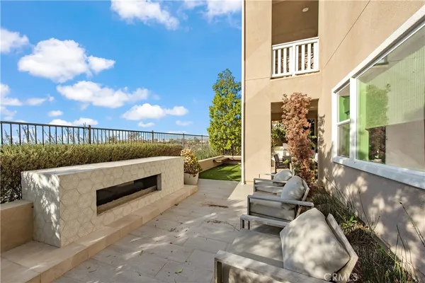 a view of a balcony with lake view