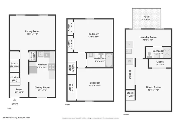 $135,000 | 239 Whitestown Village, Unit F, Butler, PA 16001