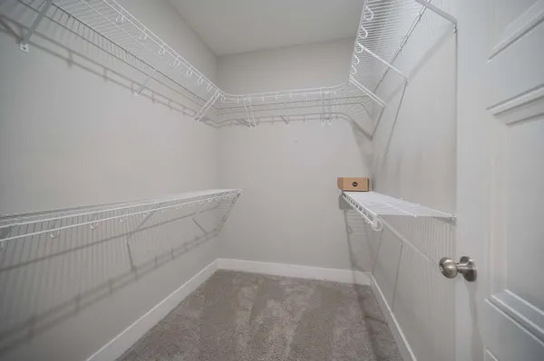 a view of storage and utility room with racks on the wall
