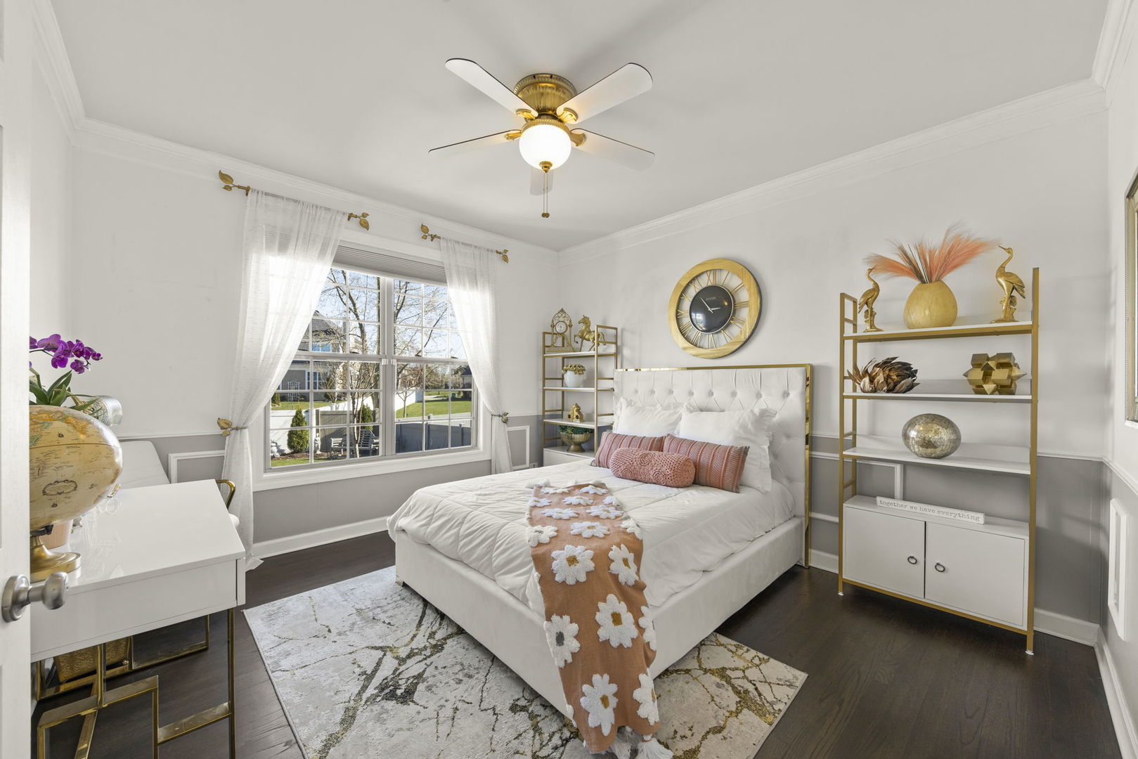 16441 Mueller Circle Plainfield, IL 60586 - Photo 17 of 50 a bedroom with a bed and a chandelier