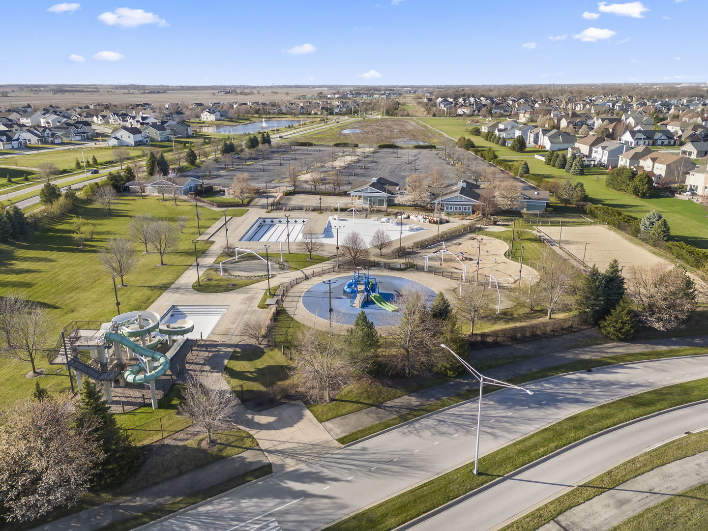 16441 Mueller Circle Plainfield, IL 60586 - Photo 45 of 50 an aerial view of a house with a ocean view