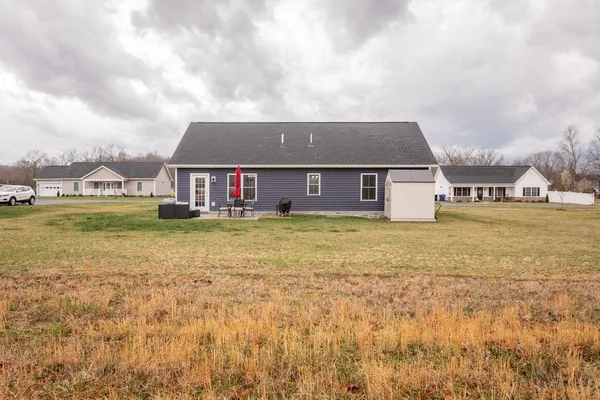 a view of a lake with a mountain