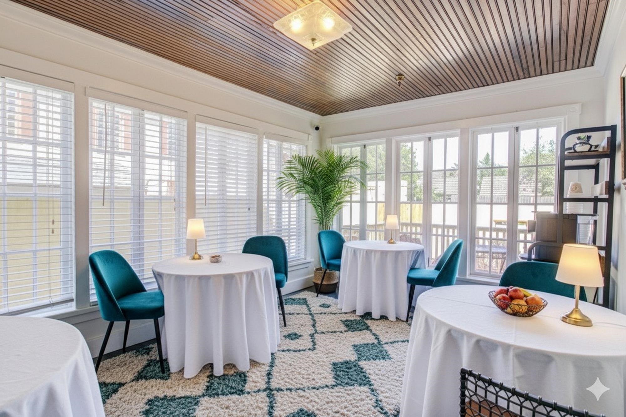 29 Cuna Street St. Augustine, FL 32084 - Photo 18 of 69 Sunroom with crown molding and wood ceiling
