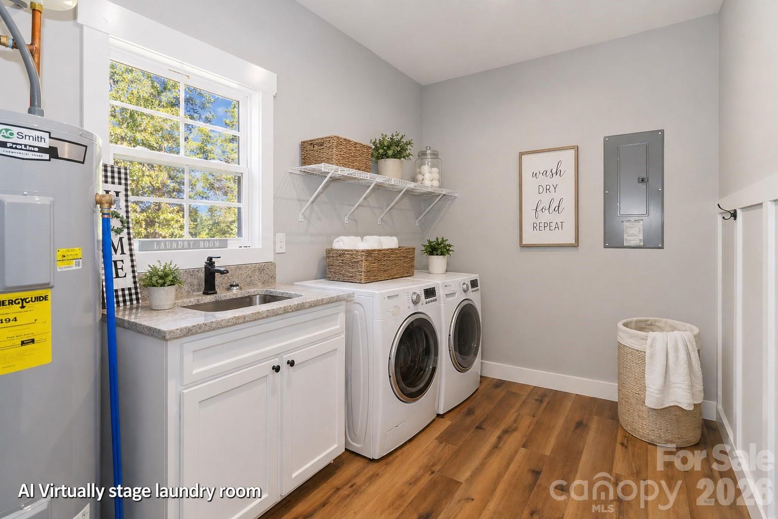 2605 Mt Prospect Road Chester, SC 29706 - Photo 17 of 35 a utility room with sink dryer and washer