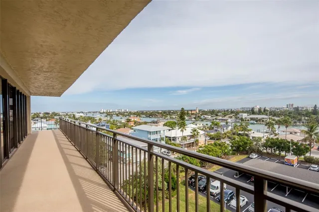 a view of city from balcony