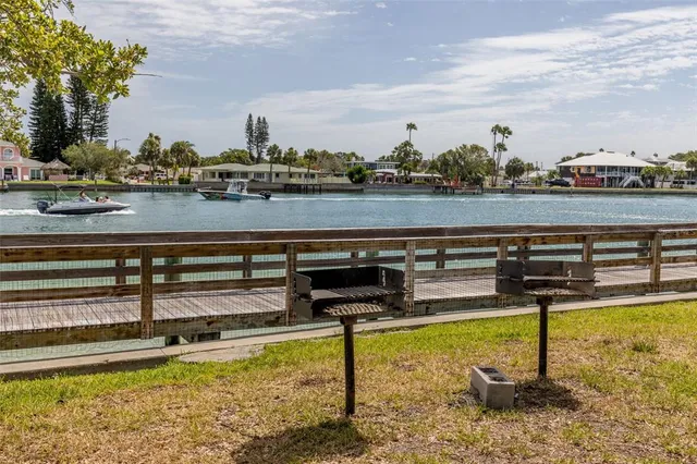 a view of a city with an ocean beach