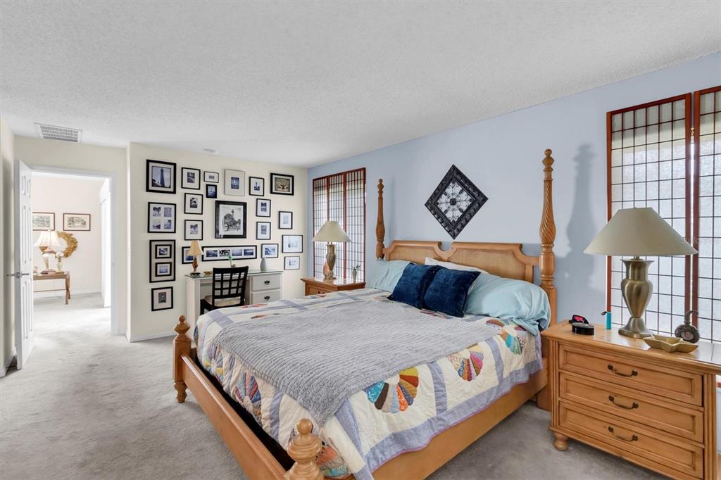 11634 Wheatfield Loop Hudson, FL 34667 - Photo 14 of 38 a bedroom with a large bed and a chandelier