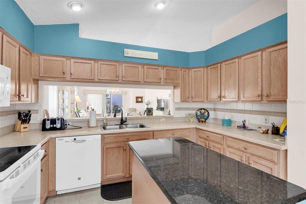 11634 Wheatfield Loop Hudson, FL 34667 - Photo 7 of 38 a kitchen with stainless steel appliances granite countertop a sink a stove and cabinets