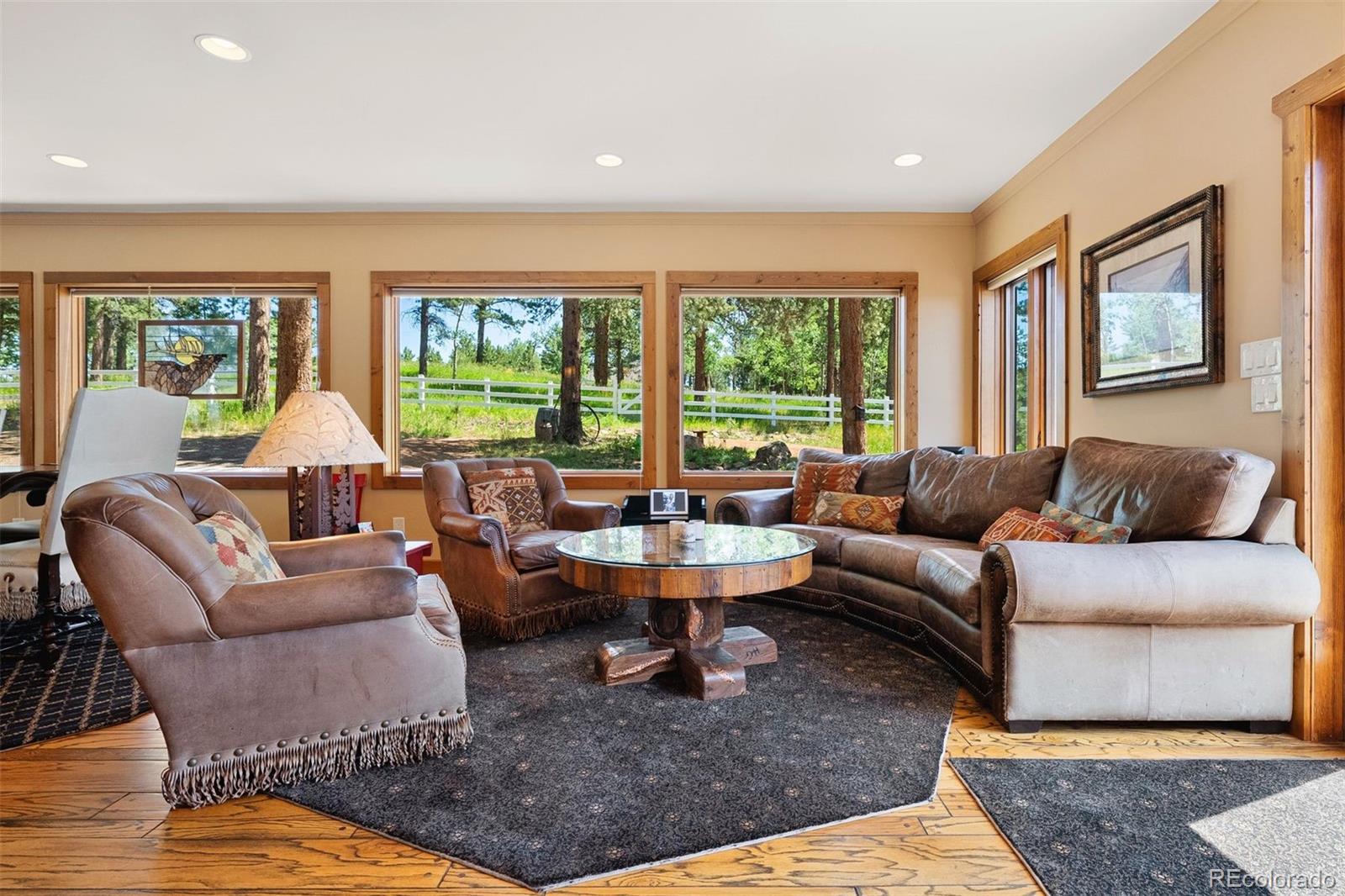 12351 South Ridge Road Conifer, CO 80433 - Photo 14 of 50 a living room with furniture and a large window