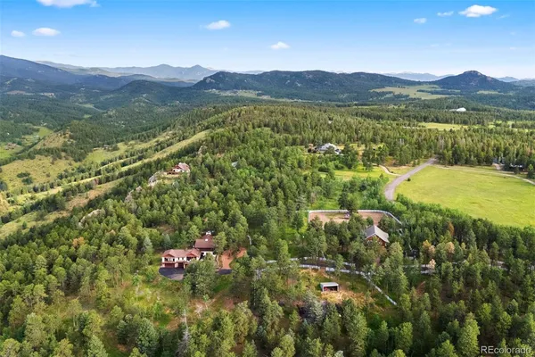 a view of a lush green hillside and a mountain