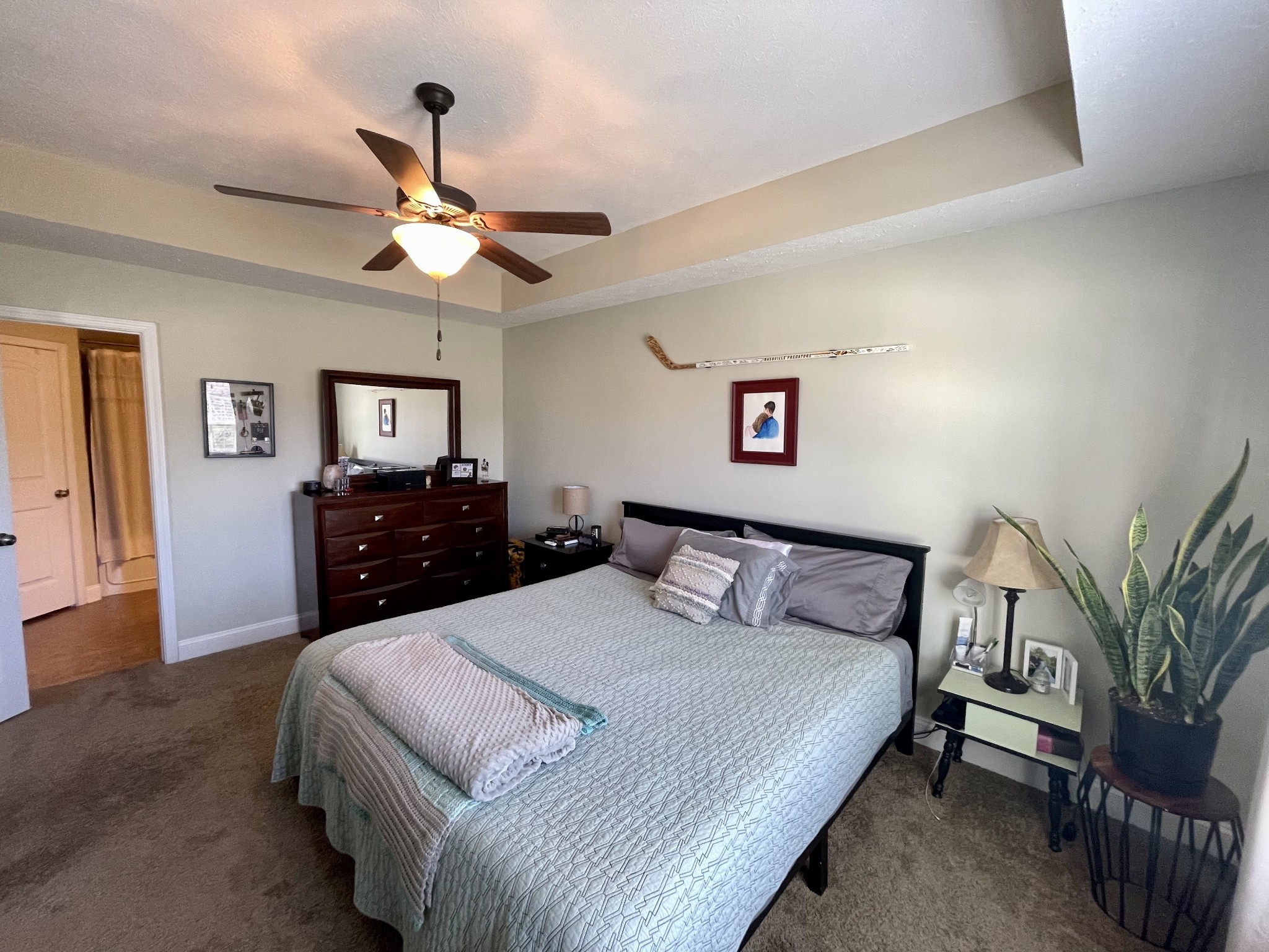 339 Golfview Lane Springfield, TN 37172 - Photo 20 of 34 a bedroom with a bed and a chandelier
